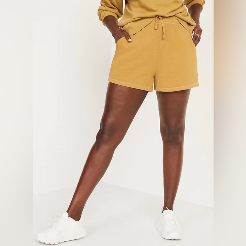 Old Navy Women's High Waisted Yellow Vintage Athletic Shorts